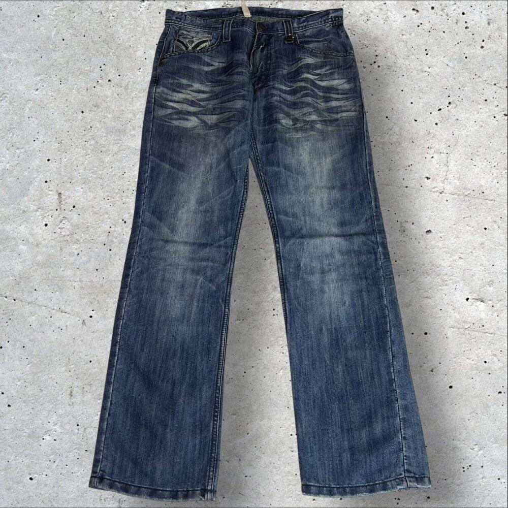 Jordan Craig Mens Y2K Rock Grungee Denim‎ Pants Size 34x32 - Picture 2 of 6